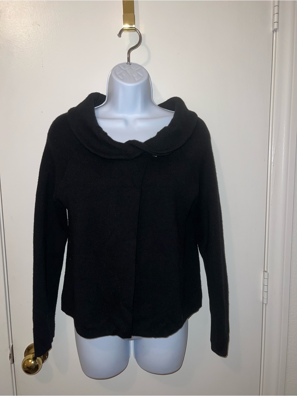 J. Crew Black Collared Knit Sweater